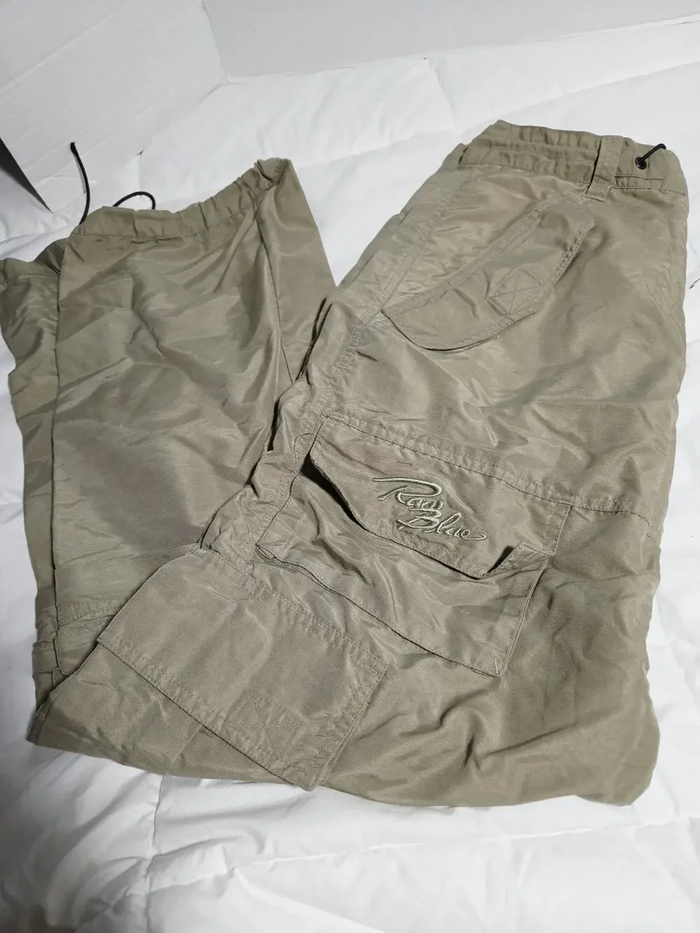 Vtg 90's Raw Blue Dnm 32A Cargo Pants Sand Khaki Y2k Retro Streetwear Roomy